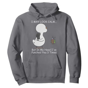 Duck Sarcastic Farm Hoodie In My Head I Have Pecked You 3 Times TS14 Charcoal Print Your Wear