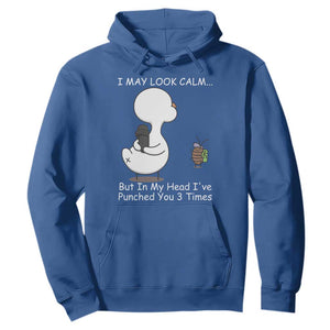 Duck Sarcastic Farm Hoodie In My Head I Have Pecked You 3 Times TS14 Royal Blue Print Your Wear