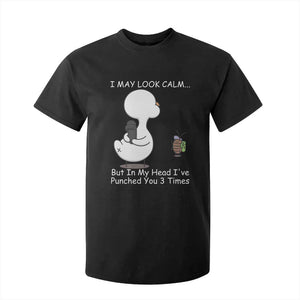 Duck Sarcastic Farm T Shirt For Kid In My Head I Have Pecked You 3 Times TS14 Black Print Your Wear
