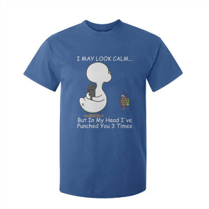 Duck Sarcastic Farm T Shirt For Kid In My Head I Have Pecked You 3 Times TS14 Royal Blue Print Your Wear