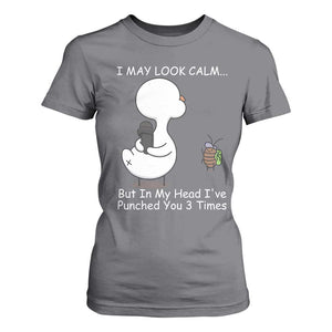 Duck Sarcastic Farm T Shirt For Women In My Head I Have Pecked You 3 Times TS14 Charcoal Print Your Wear