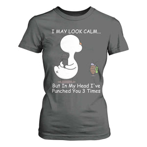 Duck Sarcastic Farm T Shirt For Women In My Head I Have Pecked You 3 Times TS14 Dark Heather Print Your Wear