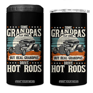 Some Grandpas Play Bingo Real Grandpas Drive Hotrods 4 in 1 Can Cooler Tumbler 1932 American Classic Hotrod