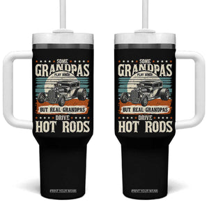 Some Grandpas Play Bingo Real Grandpas Drive Hotrods Tumbler With Handle 1932 American Classic Hotrod