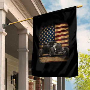 1932 American Classic Hotrod US Flag 4th of July Garden Flag