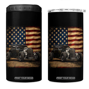 1932 American Classic Hotrod US Flag 4th of July 4 in 1 Can Cooler Tumbler