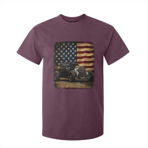 1932 American Classic Hotrod US Flag 4th of July T Shirt For Kid