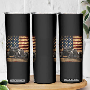 1932 American Classic Hotrod US Flag 4th of July Skinny Tumbler