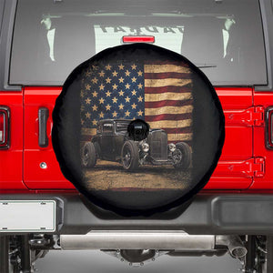 1932 American Classic Hotrod US Flag 4th of July Spare Tire Cover