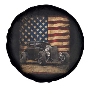 1932 American Classic Hotrod US Flag 4th of July Spare Tire Cover