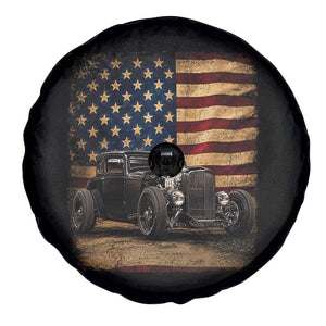 1932 American Classic Hotrod US Flag 4th of July Spare Tire Cover