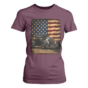 1932 American Classic Hotrod US Flag 4th of July T Shirt For Women