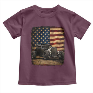 1932 American Classic Hotrod US Flag 4th of July Toddler T Shirt