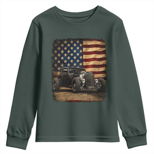 1932 American Classic Hotrod US Flag 4th of July Youth Sweatshirt
