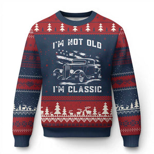 I'm Not Old I'm Classic Ugly Christmas Sweater 1932 American Classic Hotrod