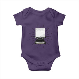Funny Typewriter Baby Onesie I Am An Author What Is Your Superpower TS14 Purple Print Your Wear