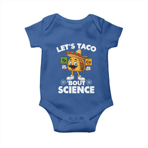 Funny Science Taco Pun Baby Onesie Let Is Taco Bout Science TS14 Royal Blue Print Your Wear