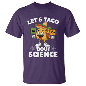 Funny Science Taco Pun T Shirt Let Is Taco Bout Science TS14 Purple Print Your Wear
