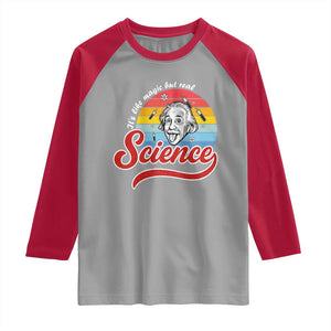 Science It Is Like Magic But Real Raglan Shirt Funny Science Teacher TS14 Sport Gray Red Print Your Wear
