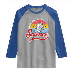 Science It Is Like Magic But Real Raglan Shirt Funny Science Teacher TS14 Sport Gray Royal Print Your Wear