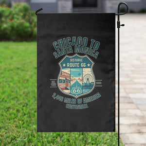 Route Highway 66 Chicago Santa Monica Vintage America Road Trip Garden Flag