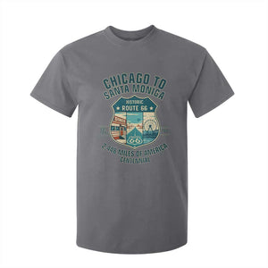 Route Highway 66 Chicago Santa Monica Vintage America Road Trip T Shirt For Kid TS14 Charcoal Print Your Wear