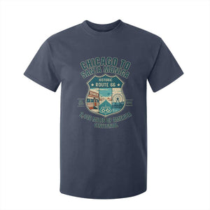 Route Highway 66 Chicago Santa Monica Vintage America Road Trip T Shirt For Kid TS14 Navy Print Your Wear