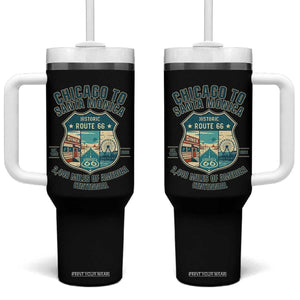 Route Highway 66 Chicago Santa Monica Vintage America Road Trip Tumbler With Handle