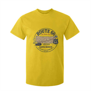 Route Highway 66 Map Chicago to Santa Monica T Shirt For Kid Vintage America Road Trip Americana