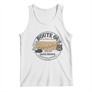 Route Highway 66 Map Chicago to Santa Monica Tank Top Vintage America Road Trip Americana