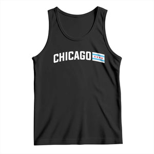 Sweet Chicago Flag Red Six Pointed Stars Tank Top TS14 Black Print Your Wear