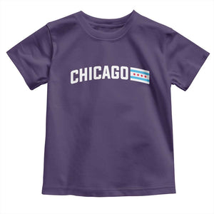 Sweet Chicago Flag Red Six Pointed Stars Toddler T Shirt TS14 Purple Print Your Wear