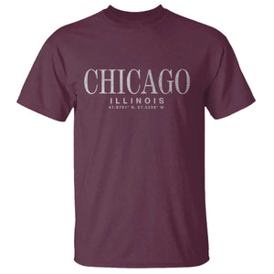 Chicago Illinois IL Est 1837 Vintage Travel Souvenir T Shirt TS14 Maroon Print Your Wear