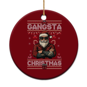 Gangster Santa Claus Hip Hop Rap Christmas Cool Ceramic Ornament TS14 1pc Red Print Your Wear