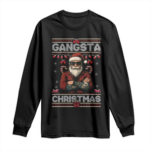 Gangster Santa Claus Hip Hop Rap Christmas Cool Long Sleeve Shirt TS14 Black Print Your Wear