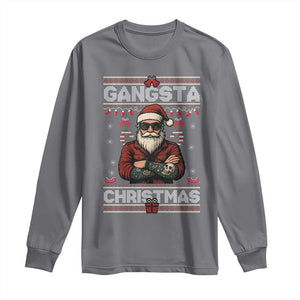Gangster Santa Claus Hip Hop Rap Christmas Cool Long Sleeve Shirt TS14 Charcoal Print Your Wear