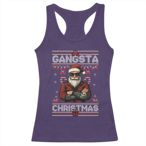Gangster Santa Claus Hip Hop Rap Christmas Cool Racerback Tank Top TS14 Purple Print Your Wear