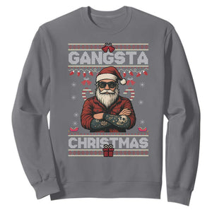 Gangster Santa Claus Hip Hop Rap Christmas Cool Sweatshirt TS14 Charcoal Print Your Wear