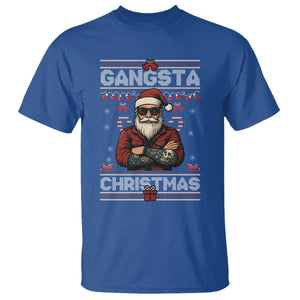 Gangster Santa Claus Hip Hop Rap Christmas Cool T Shirt TS14 Royal Blue Print Your Wear