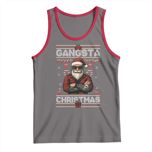 Gangster Santa Claus Hip Hop Rap Christmas Cool Tank Top TS14 Deep Heather Red Print Your Wear