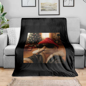 Funny Gangster Cats Christmas Throw Blanket Smoking Kitten Meme TS14 Print Your Wear