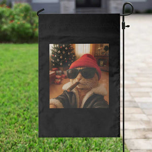 Funny Gangster Cats Christmas Garden Flag Smoking Kitten Meme TS14 Print Your Wear