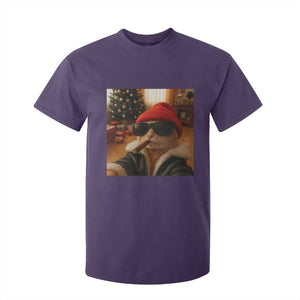 Funny Gangster Cats Christmas T Shirt For Kid Smoking Kitten Meme TS14 Purple Print Your Wear