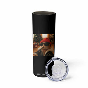 Funny Gangster Cats Christmas Skinny Tumbler Smoking Kitten Meme TS14 Print Your Wear