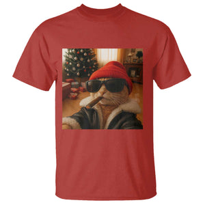 Funny Gangster Cats Christmas T Shirt Smoking Kitten Meme TS14 Red Print Your Wear