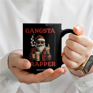 Funny Santa Drinking Beer Christmas Coffee Mug Gangster Rock On Hand Xmas TS14 Print Your Wear