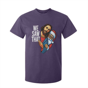 Funny Jesus Santa Meme T Shirt For Kid We Saw That Christmas TS14 Purple Print Your Wear