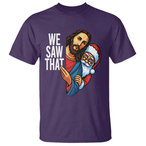 Funny Jesus Santa Meme T Shirt We Saw That Christmas TS14 Purple Print Your Wear