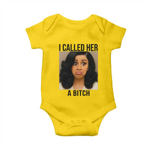 Funny Doll Face Meme Baby Onesie I Called Her A Bitch TS14 Daisy Print Your Wear
