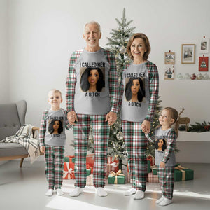 Funny Doll Face Meme Plaid Pajama Set I Called Her A Bitch TS14 Christmas Plaid Print Your Wear